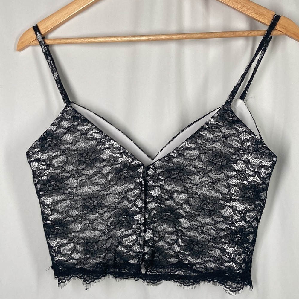 Da Vinci Woman’s Camisole black and white  lace Size 10 NWOT - Picture 2 of 9